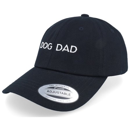 Iconic - Dog Dad Black Dad Cap Unconstructed Black Cap - @ Hatstore