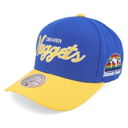 Mitchell & Ness - NBA Černá adjustable Kšiltovka - Denver Nuggets Team Script 2.0 Pro Blue Adjustable @ Hatstore