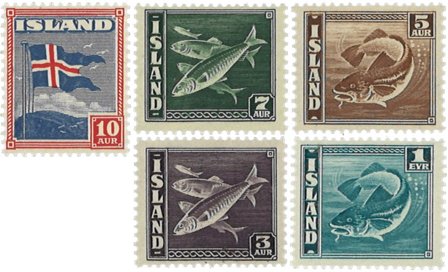 Island 1939 - AFA 210-214 - Postfrisk