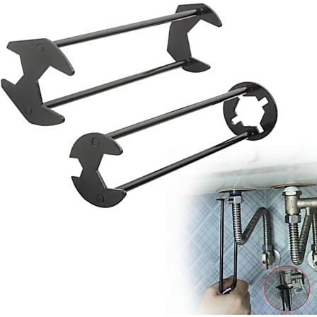 2 st Kran Nyckelset 7 Storlekar Multifunktionell Kök Badrum Diskbänk Reparation Kran Nyckel