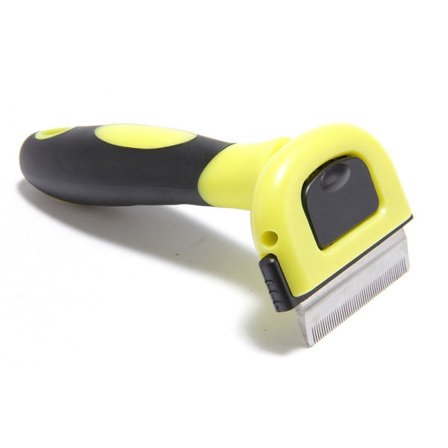 IC Husdjurshund kam hårborttagning kam husdjur hårborttagning borste husdjur rengöringsmateriel hårborttagning kam M storlek gul yellow