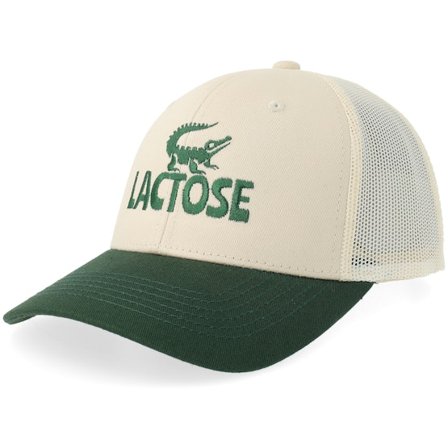 Iconic - Béžová trucker Kšiltovka - Lactose Crocodile Stone/Dark Green Trucker @ Hatstore