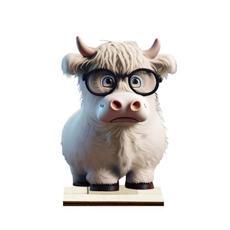 Tegneserie-ko-pynt Træ-ko-figurer 10 10