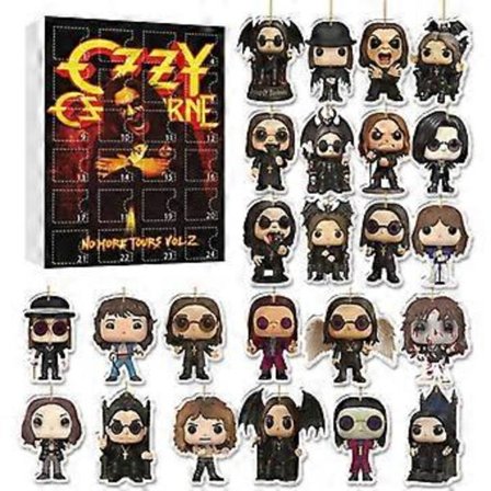 Ozzy Osbourne Motorcykel Klokke Julekalender Ornament Blind Box Heavy Metal Rock Samlerobjekt Tilfældig Stil Hængende Dekoration Gave