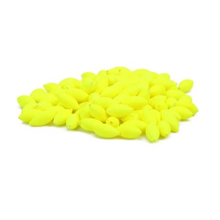 100 st Fiskeslagsindikator Fiskedrag Beten Floats Beads (gul)