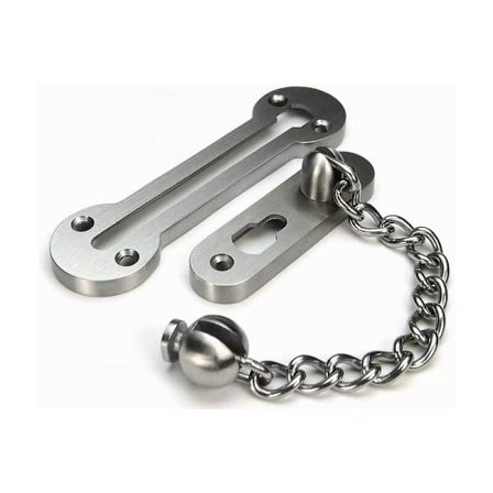 Tullklarerad solid 3MM supertjock 304 rostfritt stål stöldskydd dörrkedja ytterdörr glidkedja dörrkedja