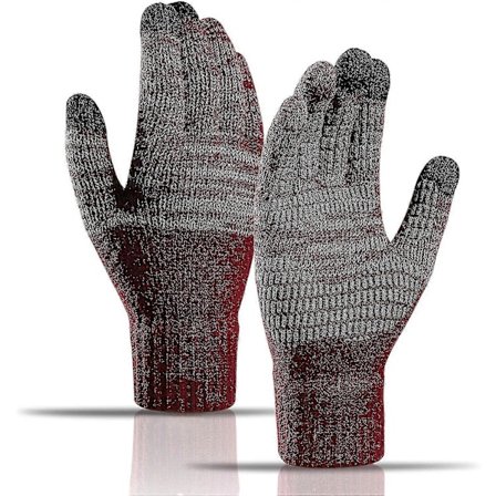 Vinterstrikkede hansker, varme berøringsskjermhansker, varme fleecehansker med full dekning IWV