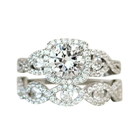 Round Diamond Set Ring Diamantring RING STORLEK 8 RING STORLEK 8