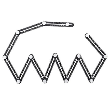 Multi-vinkel Målelineal, 12-sidet Vinkelmåler Værktøj Forbedre Skabelon Værktøj Aluminium Legering Locator