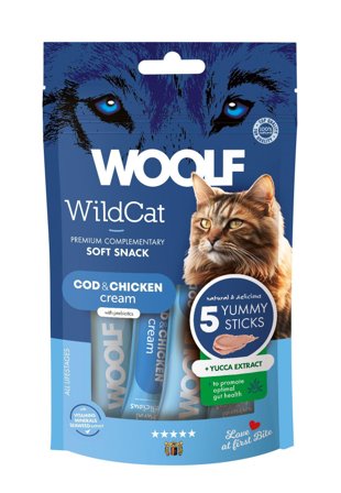 Woolf WildCat Cream Torsk og Kylling - 5pk