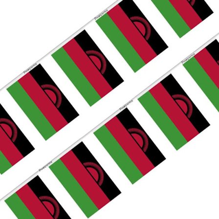 Malawi-lippu - 50 kappaletta - 14 x 21 cm - Polyesteri - Ulkokäyttöön