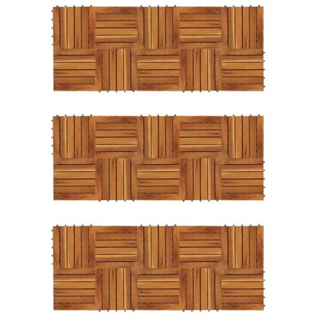 vidaXL Balkongplattor med vertikal design 30 x 30, st