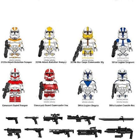 8 st Star Wars Byggkloss Tillbehör Minifigur Montering, leksaksdelar. (FMY)