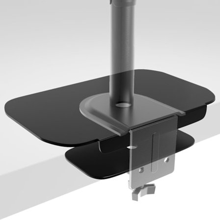 Tynn glassskjerm monteringsforsterkningsplate og andre bordoverflater, store stålmonteringsplater passer de fleste klemmer og gjennomføringer