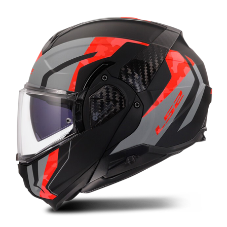 Avattavakypärä LS2 FF910 Advant II Glide Musta/Harmaa/Punainen XL