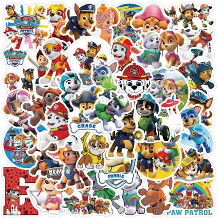 Paw Patrol-klistremerker for barn, 50 stk. vanntette vinylklistremerker for sykkel, motorsykkel, graffiti, bærbar PC