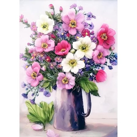 Blomster Diamant Maleri Sæt til Voksne - Diamant Kunst Sæt til Voksne Begyndere, 5D Diamant Maleri Blomster, Ædelstens Kunst Sæt til Gaver 