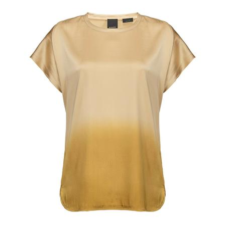 Pinko, Farida 4 Satin Stretch Blouse Beige, Dames, Maat:M