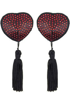 Shine Nipples Tassels Red - Woome.pl
