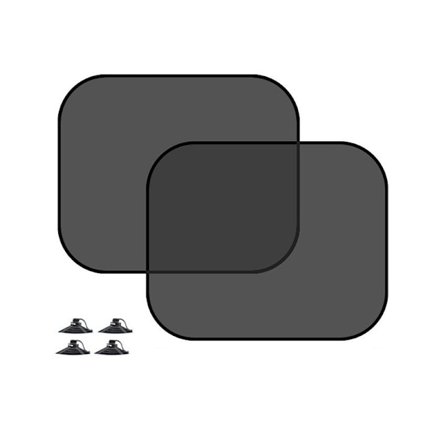 Solskjerming for bilvinduer med sugekopper (2-pakning)