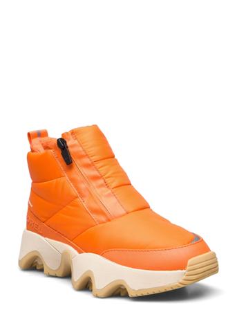 Kinetic Impact Puffy Zip Wp Sport Boots Ankle Boots Ankle Boots Flat Heel Orange Sorel