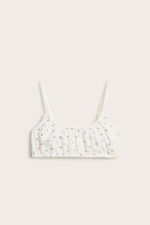 Kappahl | Mjuk bh med små rosetter | Offwhite