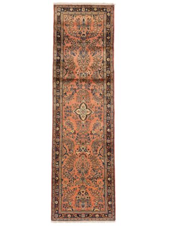 Tapis Mehraban 78X268 De Couloir Marron/Noir (Laine, Perse)