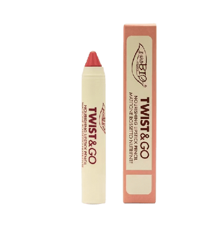PuroBio Twist & Go - Nourishing Lipstick Pencil Läppstift Unisex Rosa