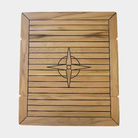 Sklopná teaková stolová deska, obdélníková, 60 x 70/35 cm