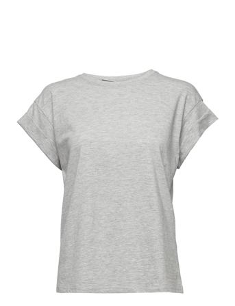 Alva Organic Std Tee T-shirt Top Grå MOSS COPENHAGEN
