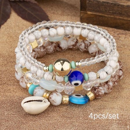 Armband - Fina smycken, bohemiskt pärlarmbandset, glaspärlor kompatibla med trendigt utseende