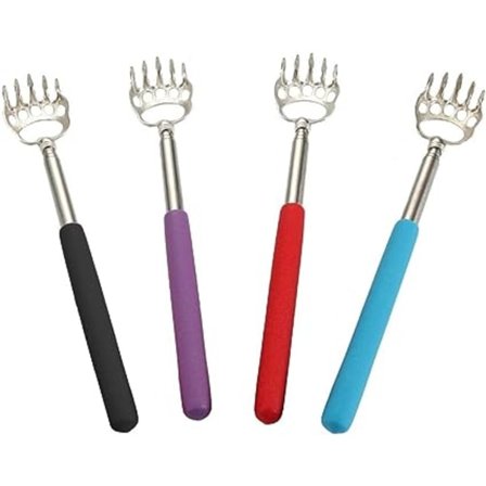 4 Rygkradskraber i rustfrit stål, bjørn, klo, til at klø