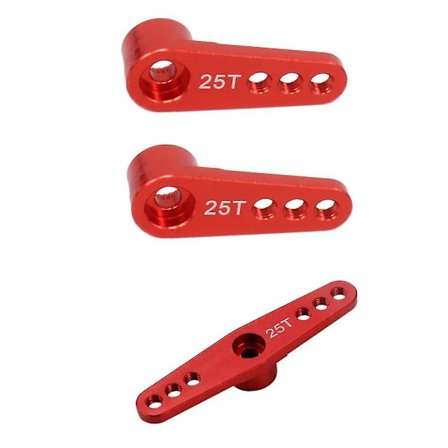 3 kpl ohjausvarren metalliosia: 2 kpl 25t 1/8 1/10 Rc malliautoon/veneeseen Futaba Hpi Himoto Redcat T