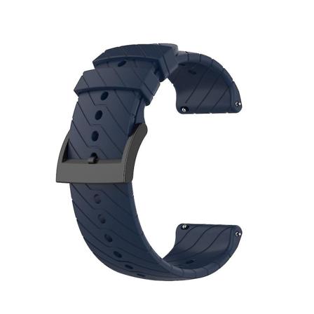 24 mm erstatnings silikone universelt urbånd Smart urrem, kompatibel med Suunto 9 -hg Midnight Blue