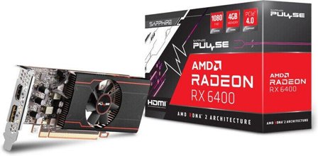 Sapphire Pulse Radeon RX 6400 - grafikkort - Radeon RX 6400 - 4 GB