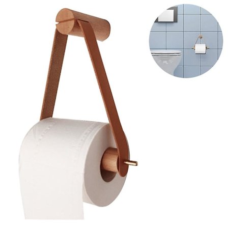 Toiletrulleholder Træ, Toiletrulleholder til toiletbadeværelse