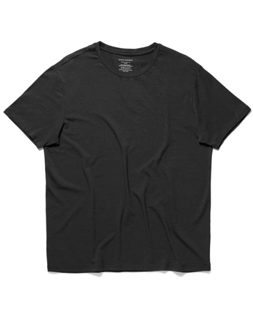 Panos Emporio Bamboo/Cotton Crew Tee Black