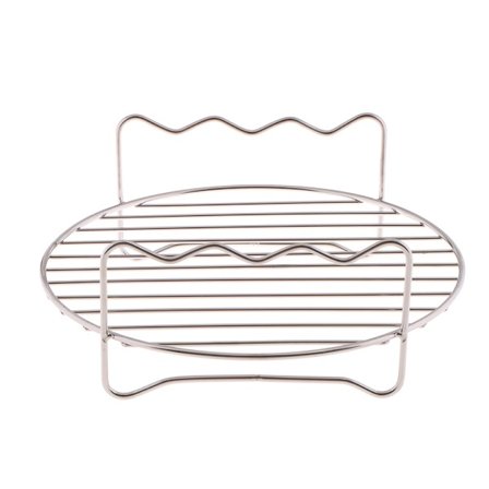 3 spyd Air Fryer Rack sett Stålholder dobbeltlagsgrill