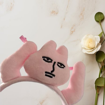 1 stk. Pink Kanin Hår - Øjeblikkelig Kaninøre Hårbøjle til &, Justerbar Hår Clip-On Hestehale Maker med Pandehår Løft