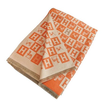 Pashminasjal med H-bokstavtrykk, Vinterhalsduk, Elegant Varmt Sjal, Tykt Skjerf for Dame