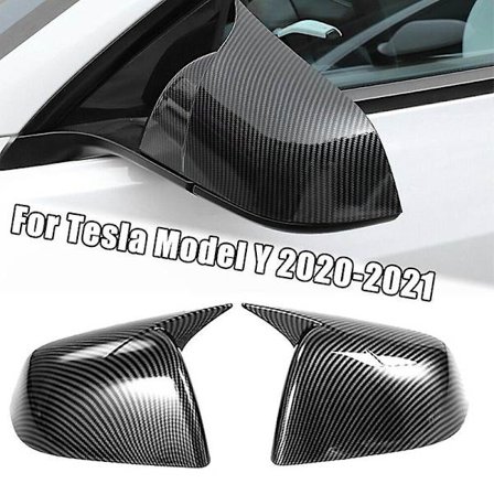 Til Tesla Model Y 2020-2021 Udvendige Sidespejlhusdæksel i Kulfiberlook Sidespejldæksel Til Tesla Model Y