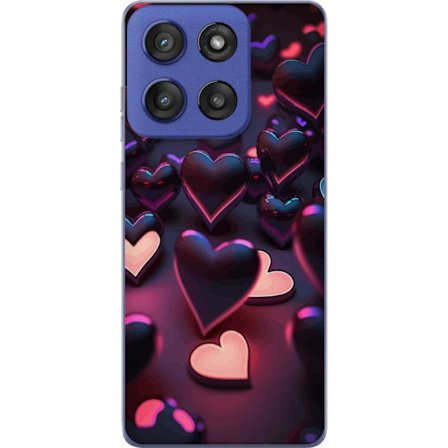 Kompatibel Mobilcover til Motorola Edge 60 Stylus Midnatshjerter