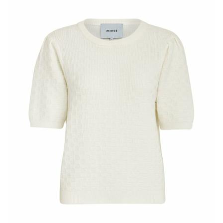 Minus, Knit Tee Broken Wit, Dames, Maat:XS,polyester