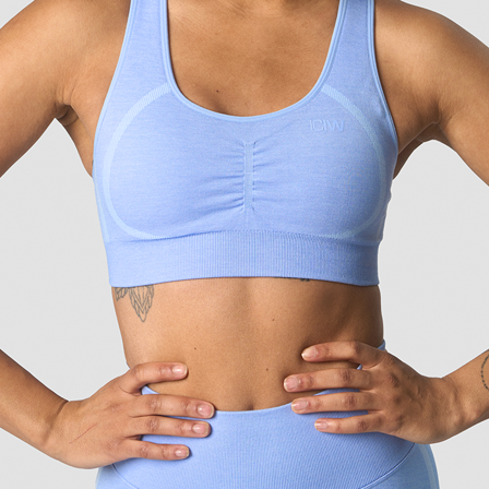 ICANIWILL Rush Seamless Sports Bra, Soft Blue Melange