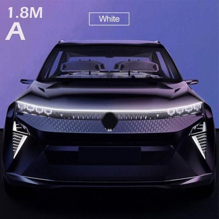 1,5/1,8 m flytende bil LED Drl panserlys stripe motordeksel deksel hvitt 12v 1,8 m