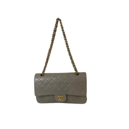 Chanel Vintage, Pre-owned Leather chanel-bags Grijs, Dames, Maat:ONE Size