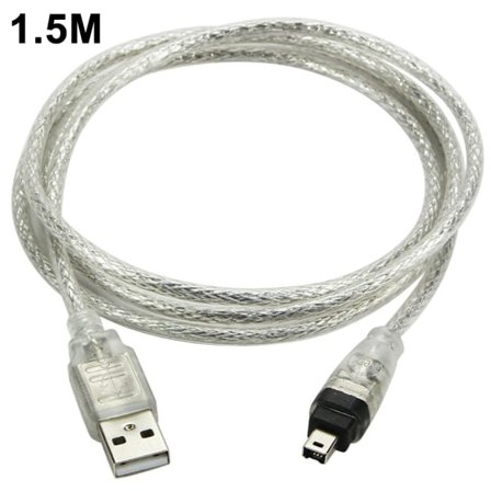 USB-hane till Firewire-kontakt till mini 4-pin till Firewire-adapterkabel för kringutrustning som endast är kompatibel med denna typ av adapter