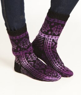 Halskrage, mössa och sockar Nordlys