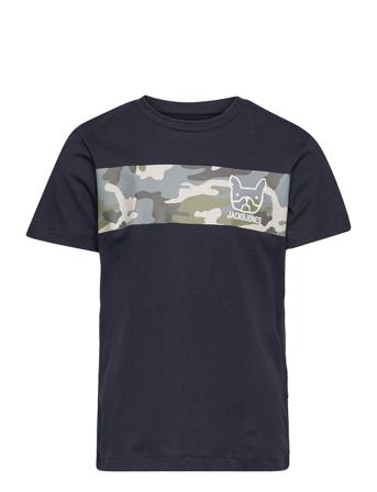 Jconic Camo Block Tee Ss Crew Neck Lnjnr Blue Jack & J S