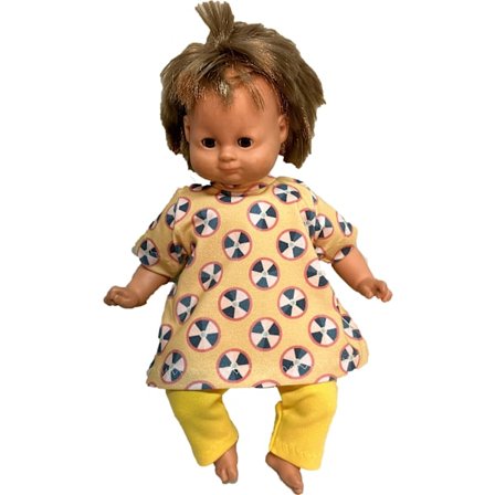 Tunika/klänning-set i trikå till Lillan, dockkläder